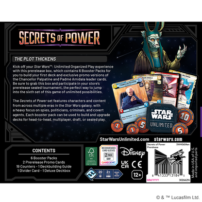 Star Wars Unlimited TCG Secrets of Power Prerelease Box By Fantasy Flight Games