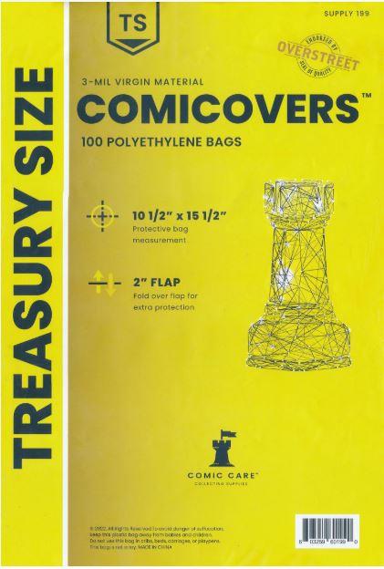 COMICARE Treasury Size PE (Polyethylene) Bags: 100 ct By Comic Care