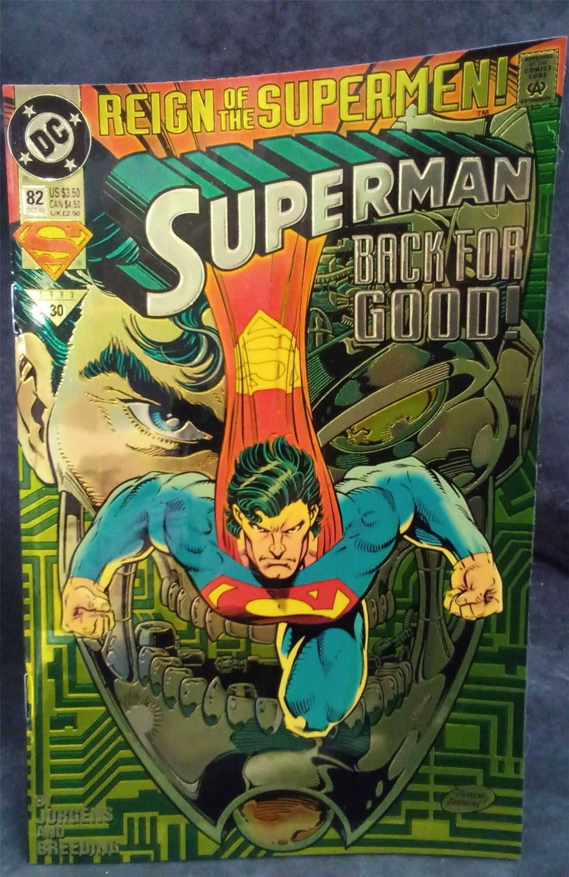 Superman #82 Chromium Cover 1993 DC Comics Comic Book