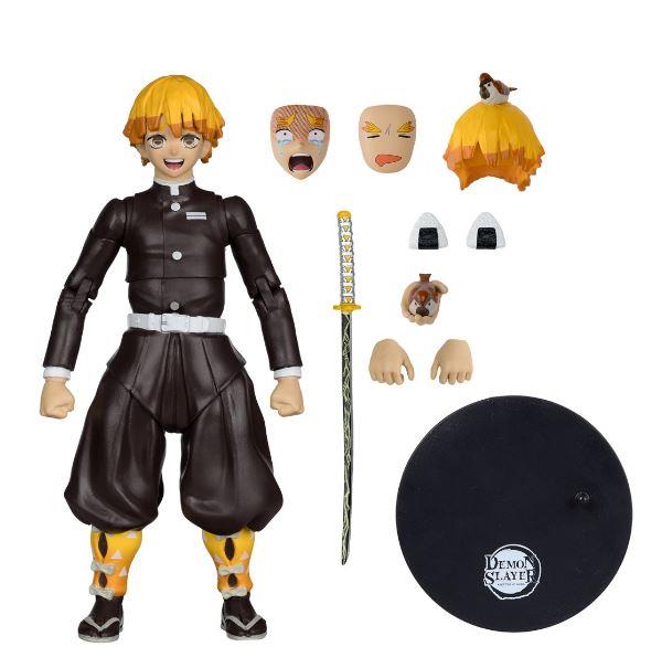Zenitsu Agatsuma with Chuntaro- Demon Slayer 7-Inch Scale Action Figure By McFarlane Toys