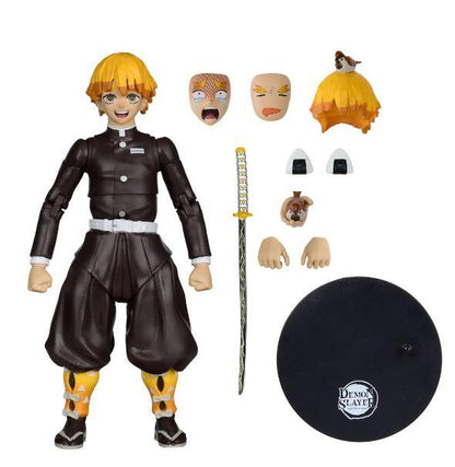 Zenitsu Agatsuma with Chuntaro- Demon Slayer 7-Inch Scale Action Figure By McFarlane Toys