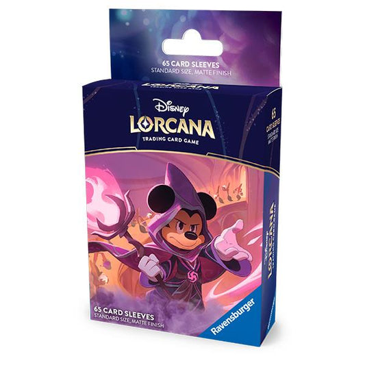 Card Sleeves Disney Lorcana Reign of Jafar- Mickey Mouse, Wayward Sorcerer 65ct By Ravensburger