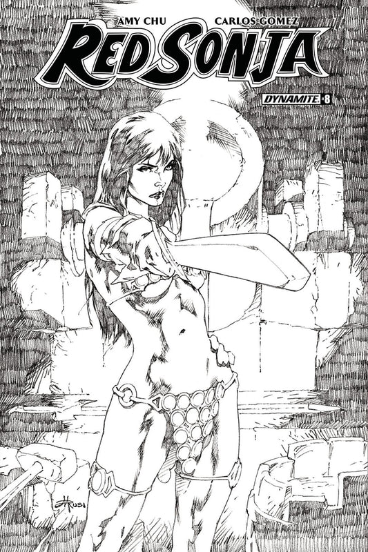 RED SONJA #8 CVR H 30 COPY RUBI B&W INCV Dynamite Comics Comic Book