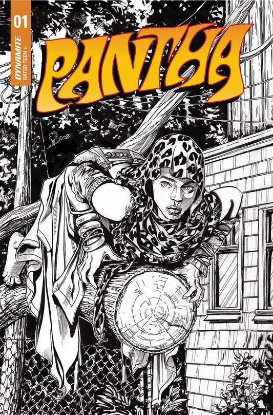 Pantha #1 Cvr G 10 Copy Incv Pianta B&w (Cvr G 10 Copy Incv Pianta B&w) Dynamite Comic Book 2022
