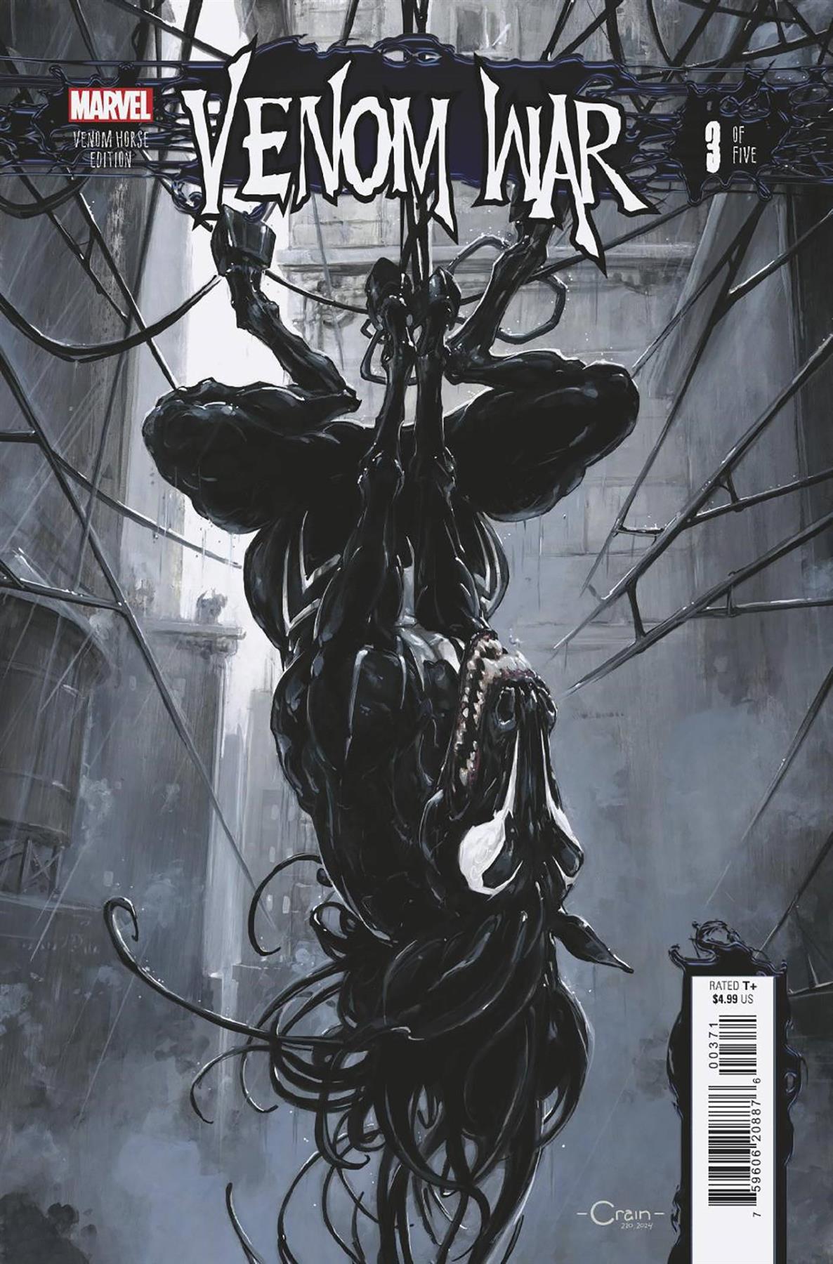 Venom War #3 Clayton Crain Venom Horse Var Marvel Prh Comic Book 2024