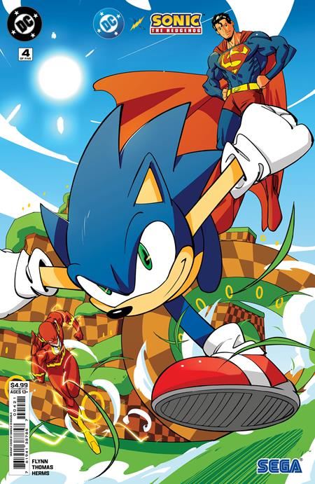 DC X SONIC THE HEDGEHOG #4 (OF 5) CVR B DANIELE DI NICUOLO CARD STOCK VAR  DC Comics Comic Book 2025
