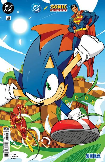DC X SONIC THE HEDGEHOG #4 (OF 5) CVR B DANIELE DI NICUOLO CARD STOCK VAR  DC Comics Comic Book 2025
