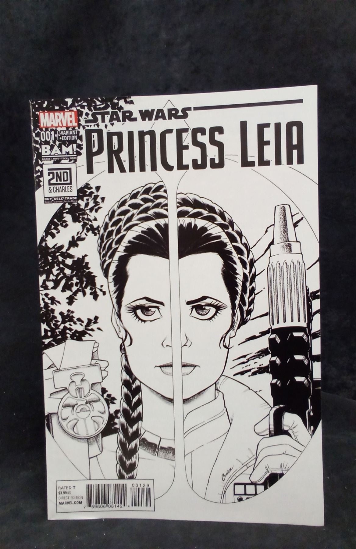 Princess Leia #1 BAM! Books A Million Exclusive Amanda Conner Black and White... Marvel Comics Comic Book