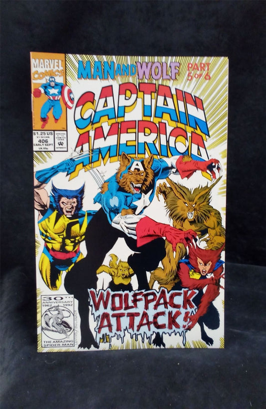 Captain America #406 1992 Marvel Comics Comic Book