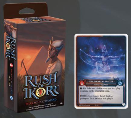 Rush of Ikorr: Act 1 Shattered Chaos Starter Deck Pharaoh's Command TCG By Upper Deck