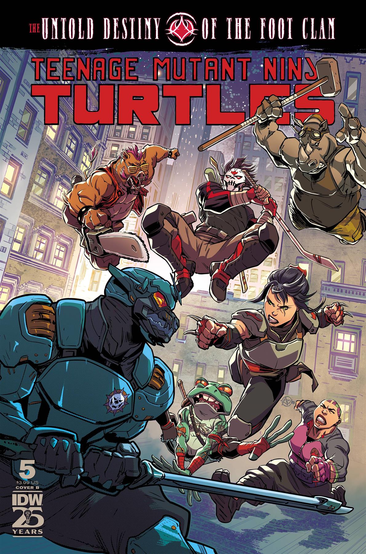 Tmnt Untold Destiny Of Foot Clan #5 Cvr B Medel Idw-prh Comic Book