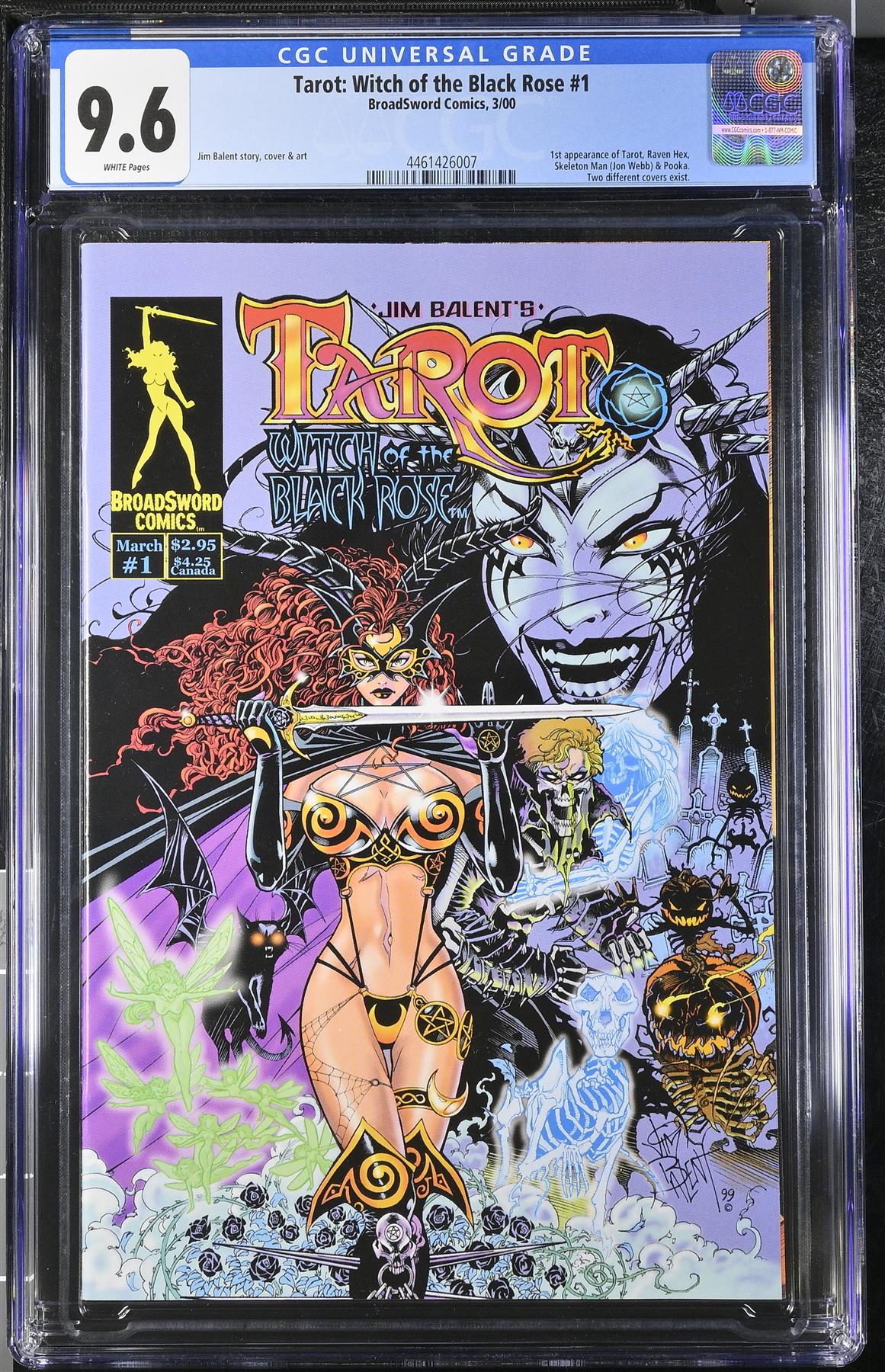 Tarot Witch of the Black Rose #1 BroadSword Comics 2000 CGC 9.6 Graded Comic Book