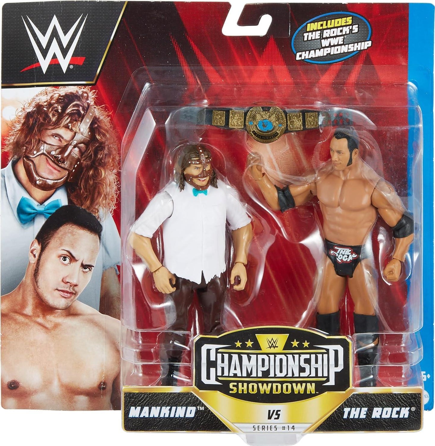 Wwe Championship Showdown Two-packs Series 14 Mankind The Rock Action Figure