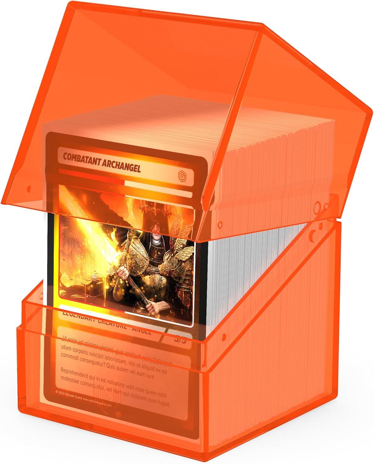 Ultimate Guard Deck Case - Boulder 100+ Clear - Poppy Topaz (Orange)