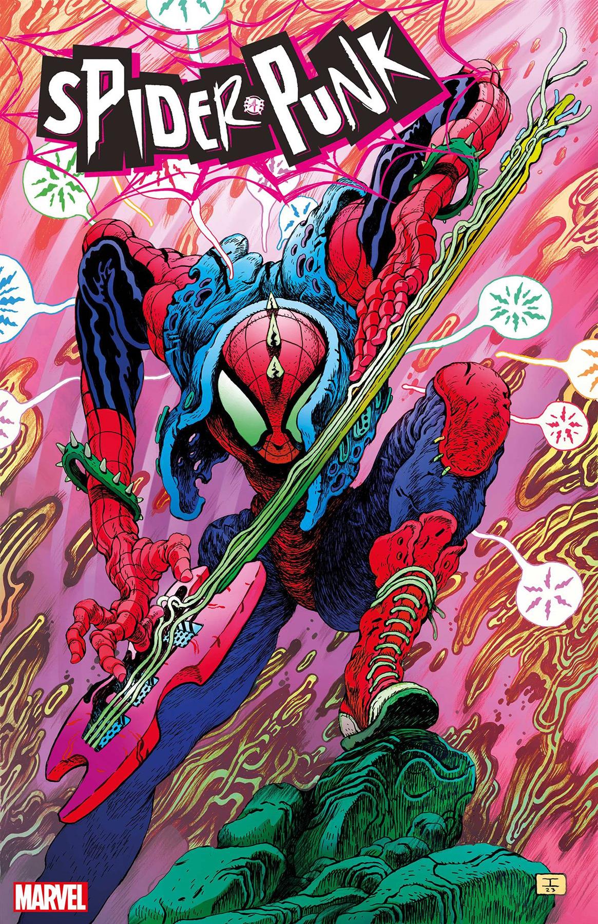 Spider-punk #1 Ian Bertram Foil Var (Ian Bertram Foil Var) Marvel Prh Comic Book 2024