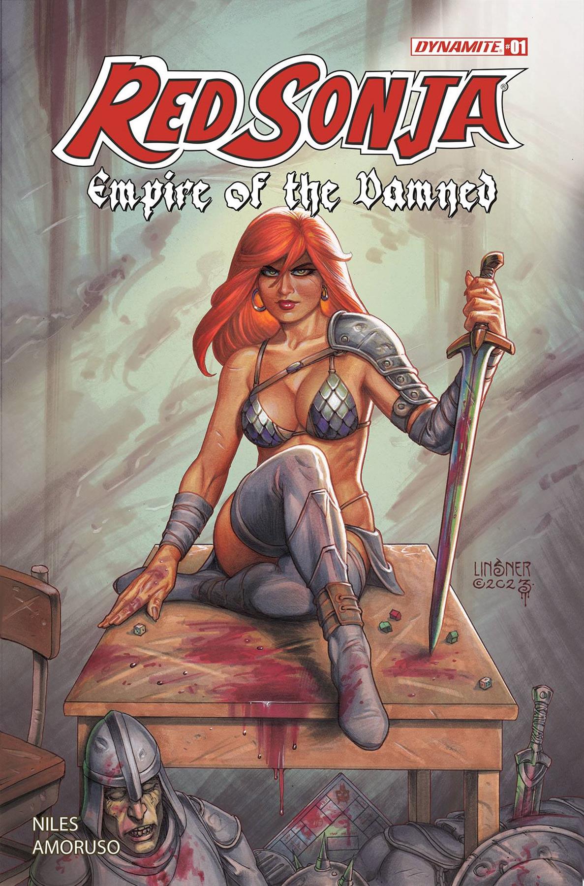 Red Sonja Empire Damned #1 Cvr B Linsner Dynamite Comic Book