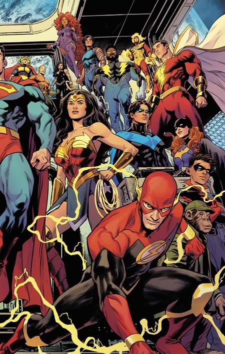 Justice League Unlimited #8 Cvr G Inc 1:25 Travis Moore Connecting Card Stock Var (we Are Yesterday) DC Comics Comic Book
