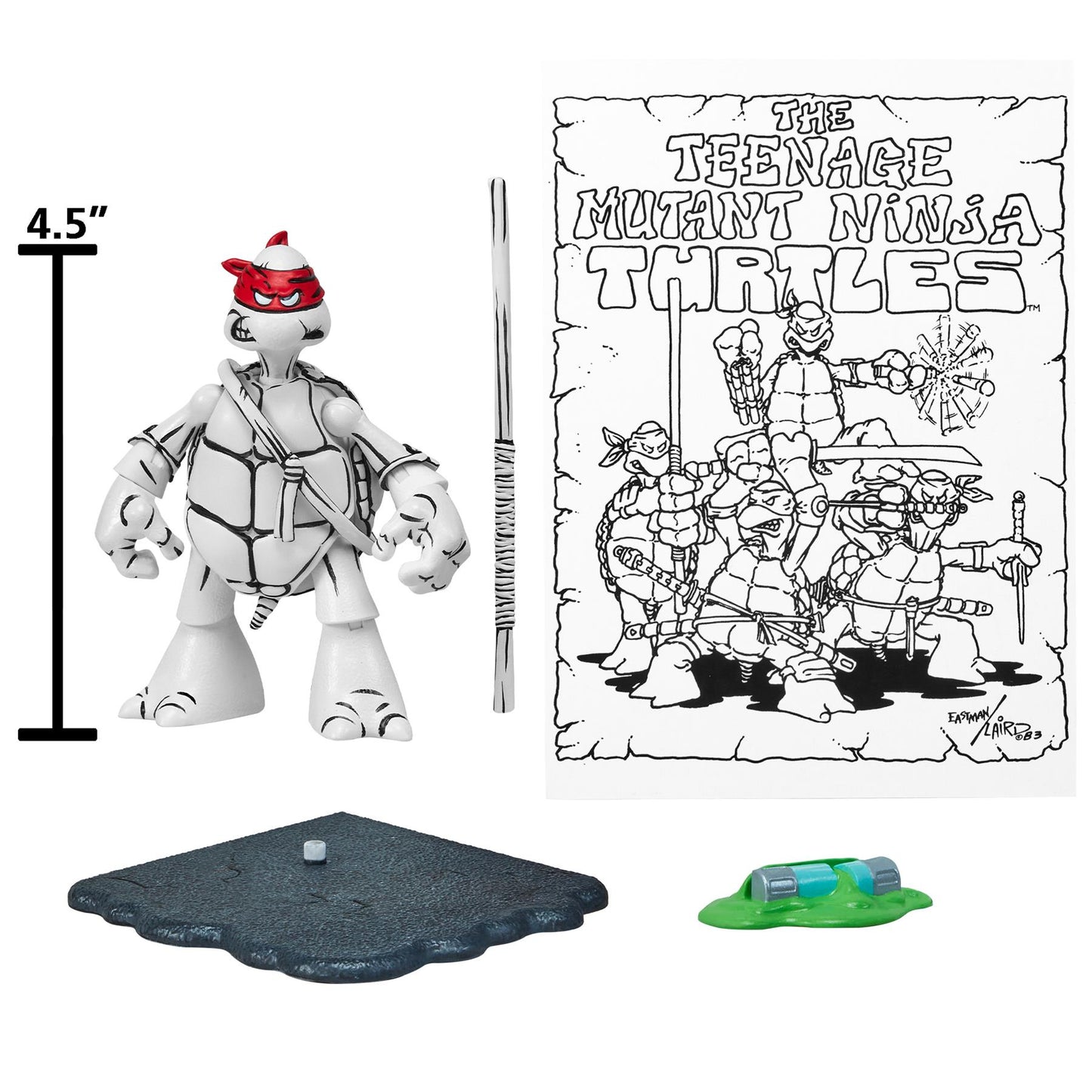 Tmnt Black & White Original Sketch Donatello Px Action Figure