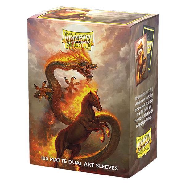 Dragon Shield Sleeves Standard DUAL- Matte 'Fire Horse 2026' Art, Limited Edition (100 ct.) By Arcane Tinmen