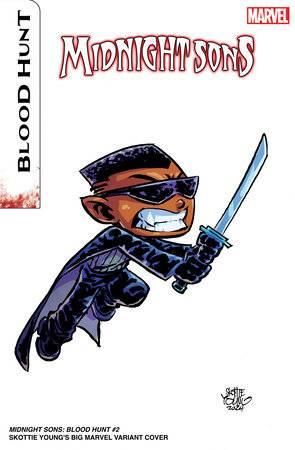 Midnight Sons Blood Hunt #2 Skottie Young Big Marvel Var (Skottie Young Big Marvel Var) Marvel Prh Comic Book 2024