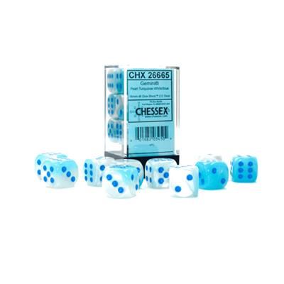 Gemini 12mm d6 Black-Starlight/red Dice Block (36 dice)