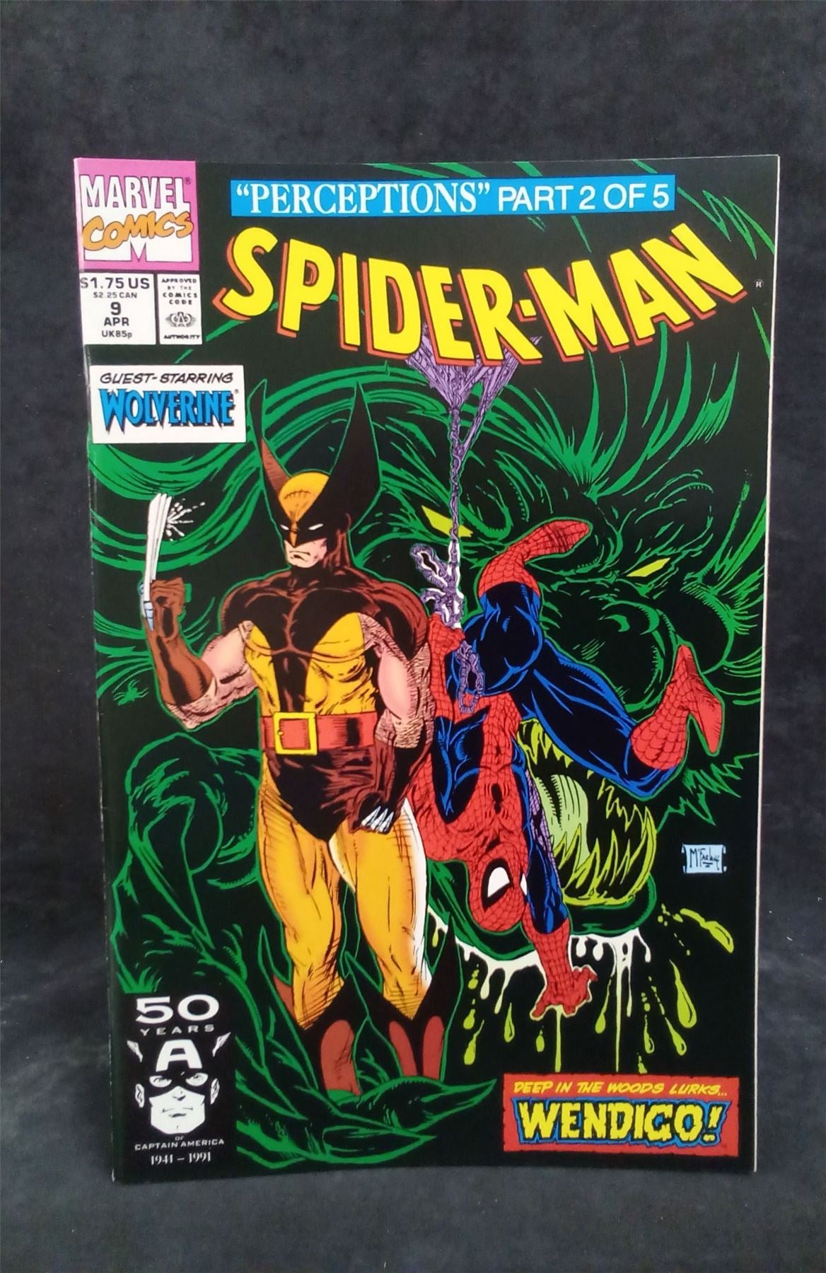 Spider-Man #9 1991 Direct Edition Marvel Comics Comic Book