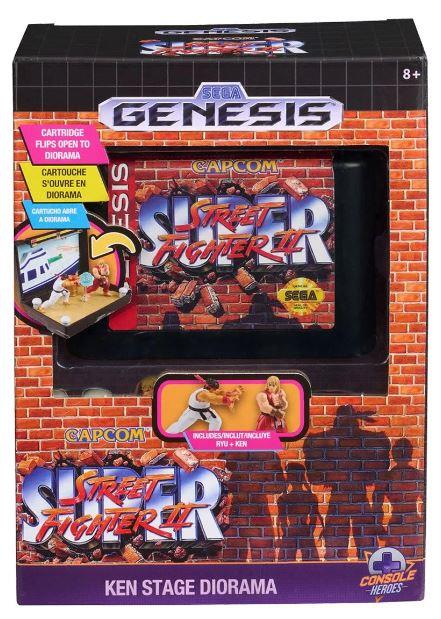 Console Heroes Sega Genesis Street Fighter II Cartridge Diorama Playset by Console Heroes