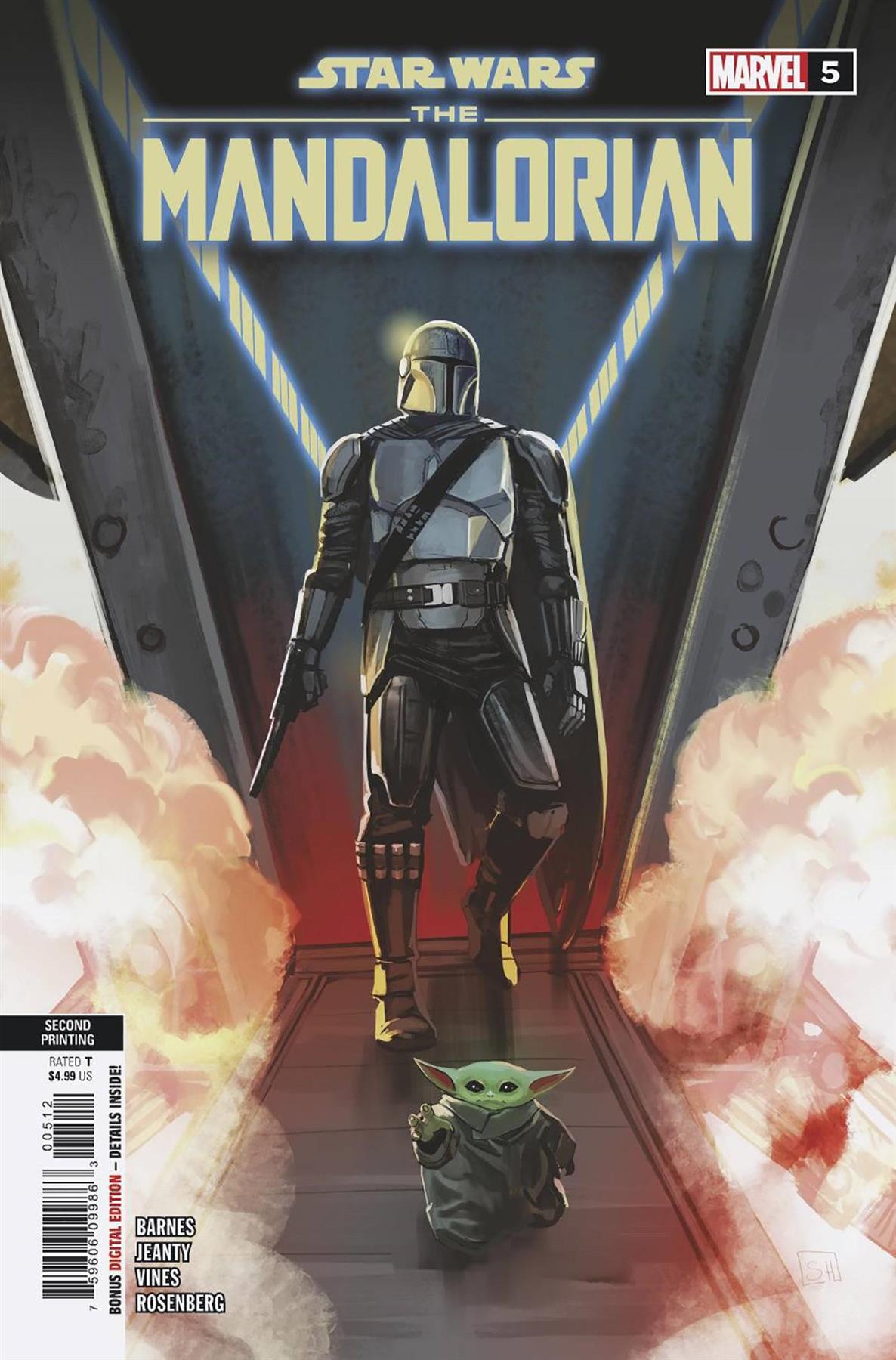 Star Wars Mandalorian #5 2nd Ptg Hans Var Marvel Prh Comic Book