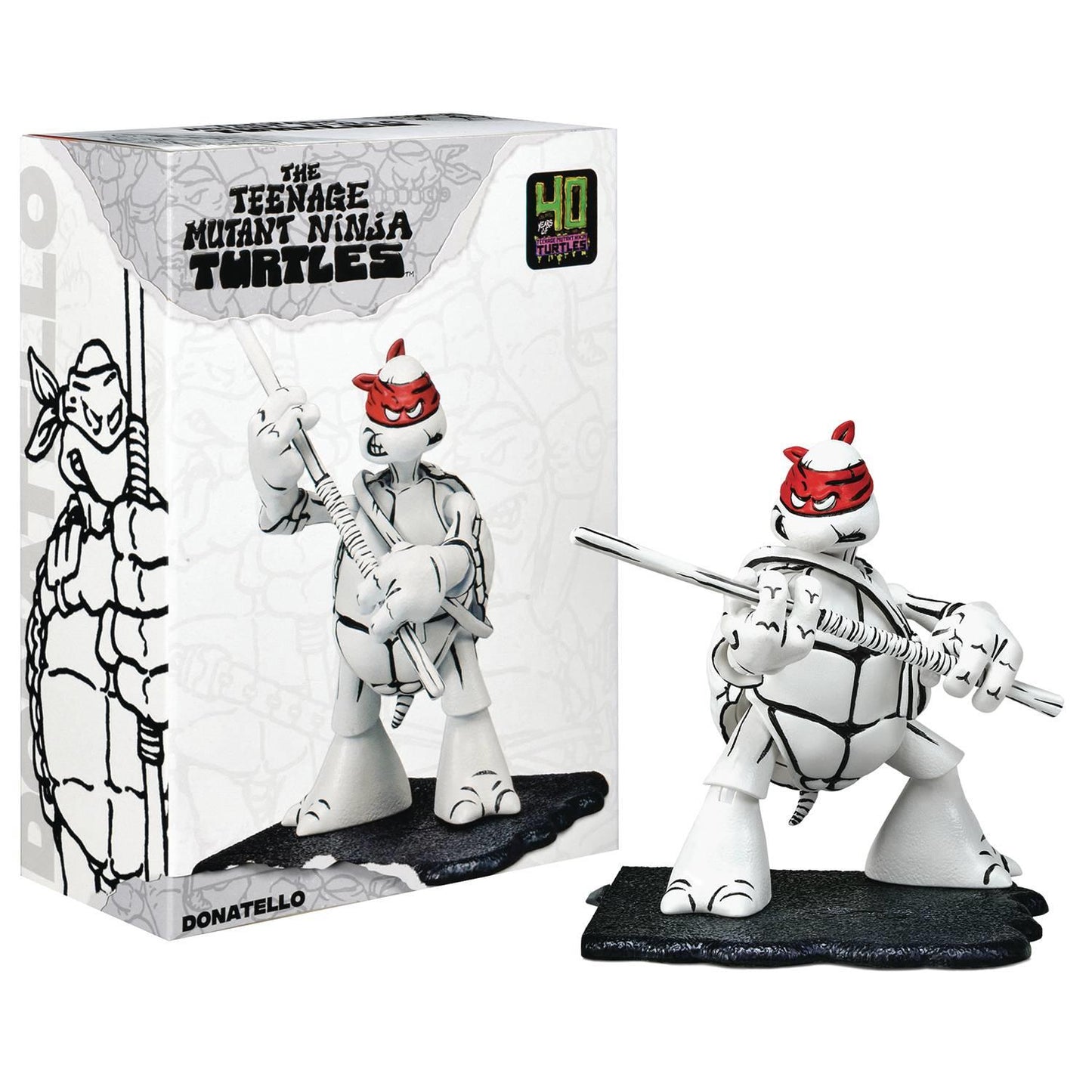 Tmnt Black & White Original Sketch Donatello Px Action Figure