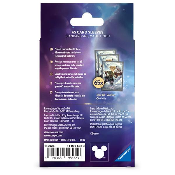 Card Sleeves Disney Lorcana Reign of Jafar- Tinker Bell, Giant Fairy 65ct By Ravensburger