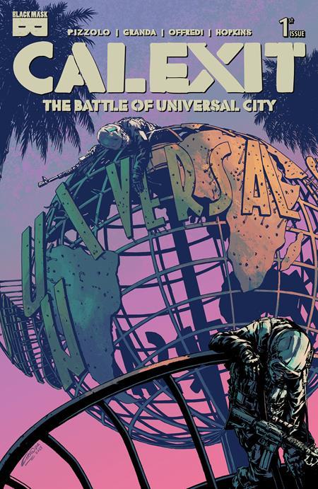 Calexit The Battle Of Universal City #1 (of 3) Cvr B C Granda Twilight Var (mr) Previously Solicited Black Mask Studios Comic Book