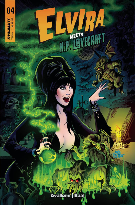 Elvira Meets Hp Lovecraft #4 Cvr A Acosta Dynamite Comic Book