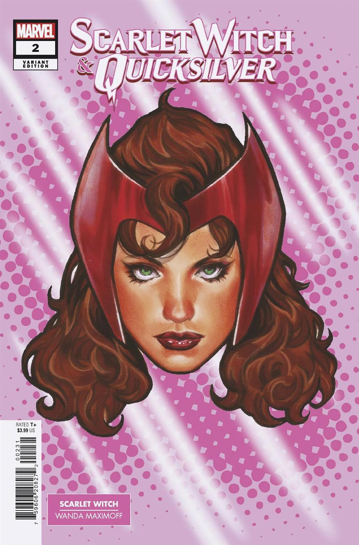 Scarlet Witch And Quicksilver #2 Mark Brooks Headshot Var (Mark Brooks Headshot Var) Marvel Prh Comic Book 2024