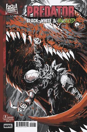 Predator Black White & Blood #1 Paolo Villanelli Var Marvel Prh Comic Book 2025