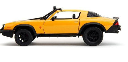 Hollywood Rides Transformers Rise of the Beasts Bumblebee 1977 Camaro 1:24 Scale Die-Cast Metal Vehicle with Badge Action Figure by Jada Toys
