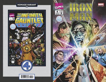 Iron Man #4 Stefano Caselli Fantastic Four Homage Var Stefano Caselli Fantastic Four Homage Var Marvel Prh Comic Book 2025