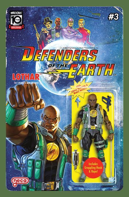 Defenders Of The Earth #3 (of 8) Cvr B Djordje Djokovic Action Figure Cover Var Mad Cave Studios Comic Book