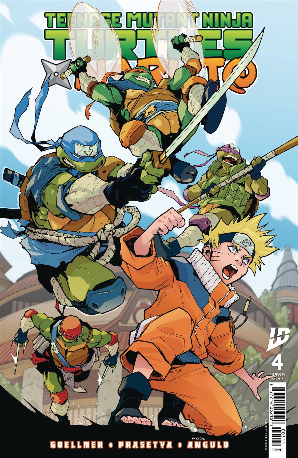 Teenage Mutant Ninja Turtles X Naruto #4 Cvr D Kerschl Cvr D Kerschl Idw-prh Comic Book 2025