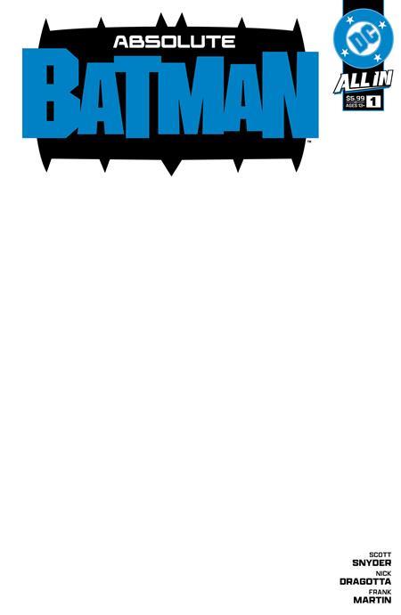 Absolute Batman #1 Cvr I Blank Card Stock Var DC Comics Comic Book