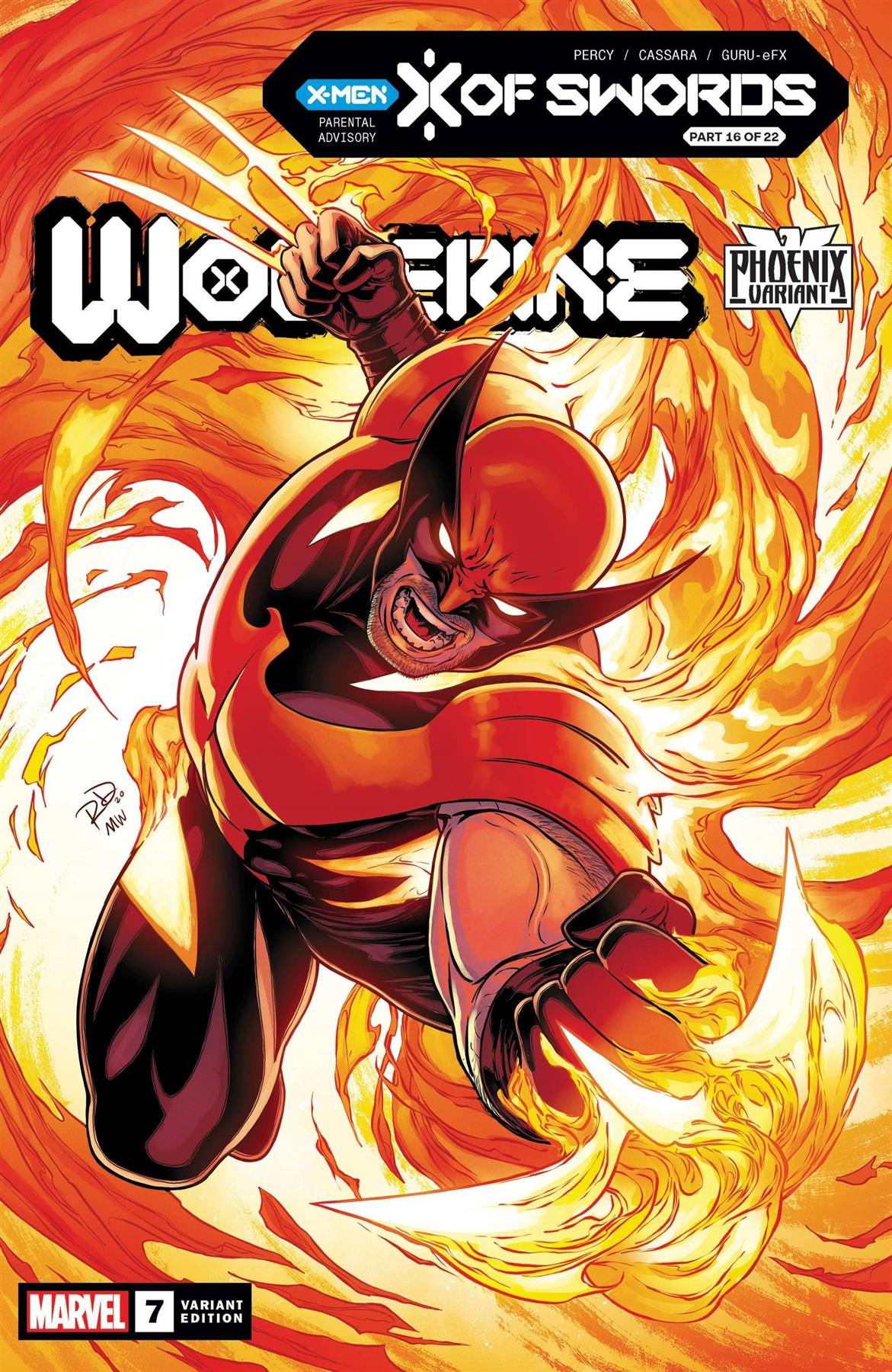 Wolverine #7 Dauterman Wolverine Phoenix Var Xos (Dauterman Wolverine Phoenix Var Xos) Marvel Comics Comic Book 2020