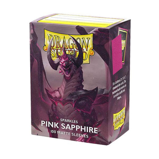 Dragon Shield Sleeves Standard- Matte Sparkles Pink Sapphire (100 ct.) By Arcane Tinmen