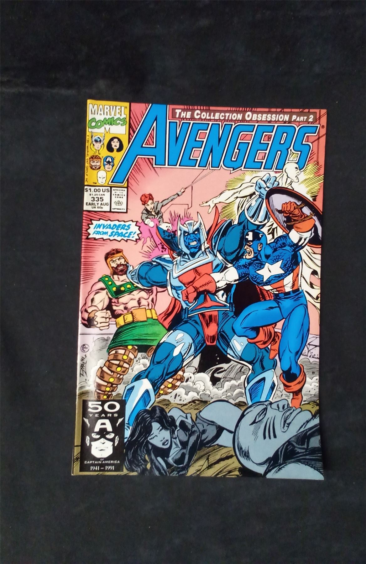 The Avengers #335 Direct Edition 1991 marvel Comic Book