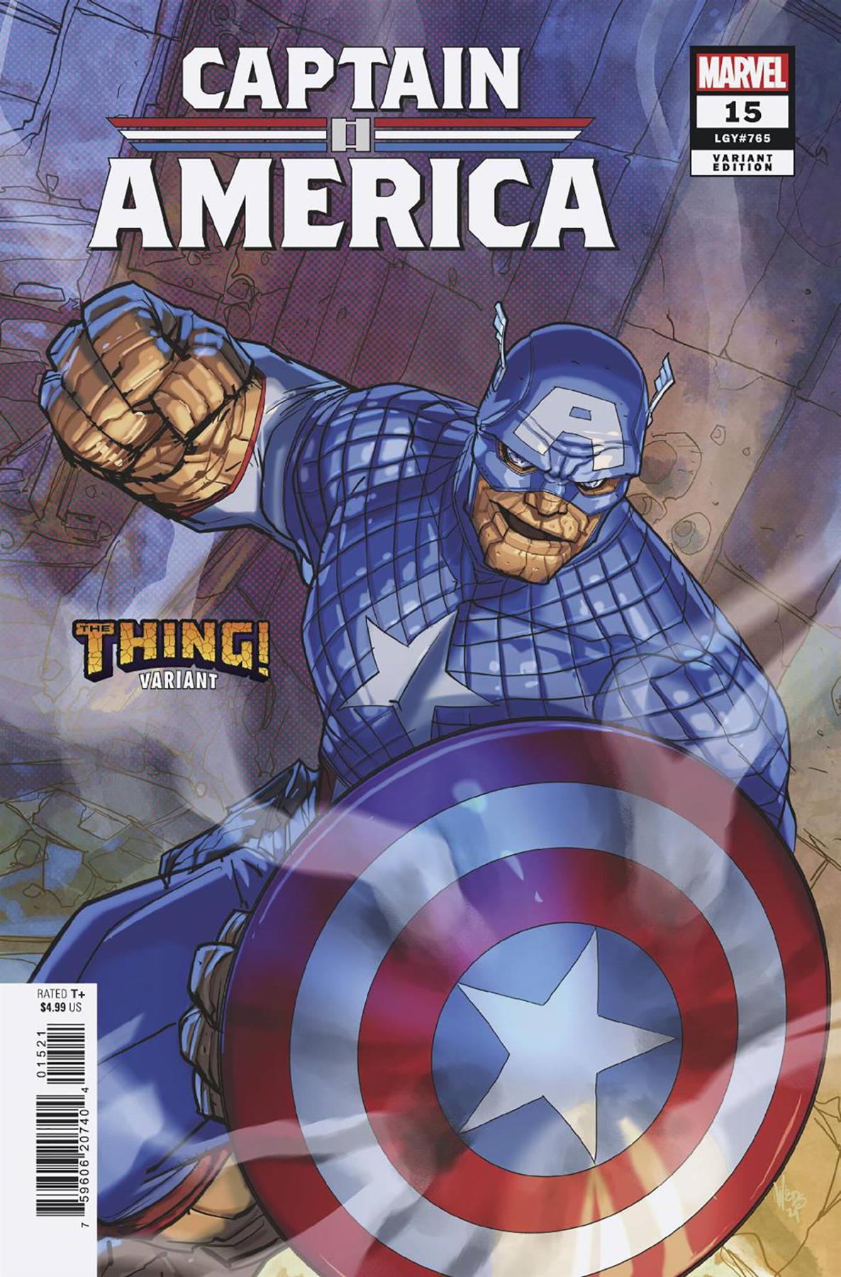 Captain America #15 Pete Woods The Thing Var Pete Woods The Thing Var Marvel Prh Comic Book 2024