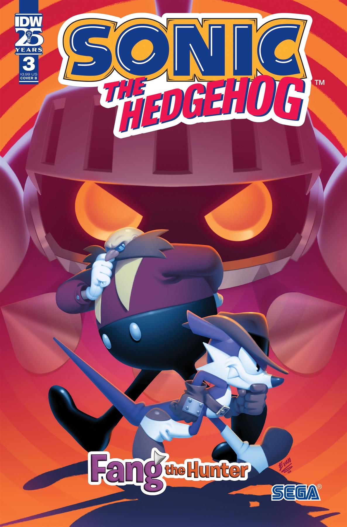 Sonic The Hedgehog Fang Hunter #3 Cvr B Stanley Idw-prh Comic Book