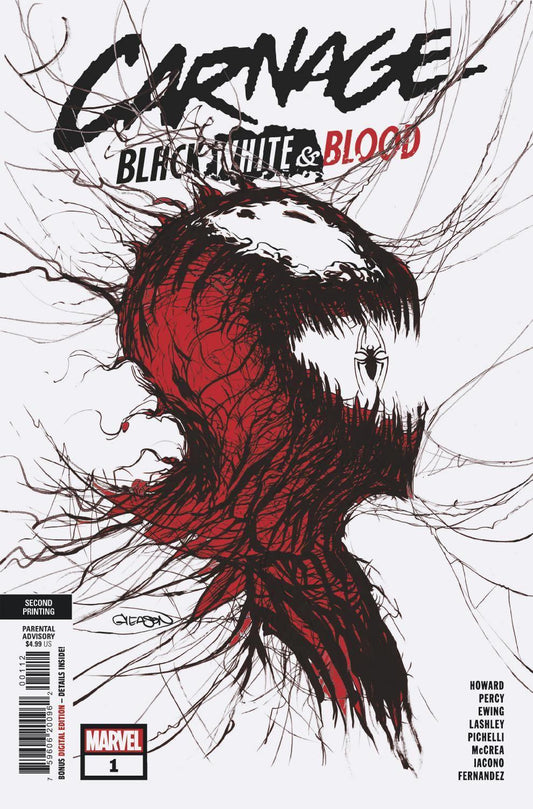 Carnage Black White And Blood #1 (of 4) 2nd Ptg Gleason Var Marvel Comics Comic Book
