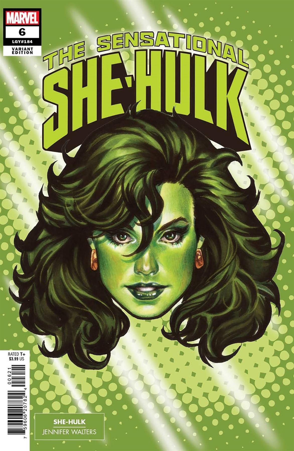 Sensational She-hulk #6 Mark Brooks Headshot Var (Mark Brooks Headshot Var) Marvel Prh Comic Book 2024