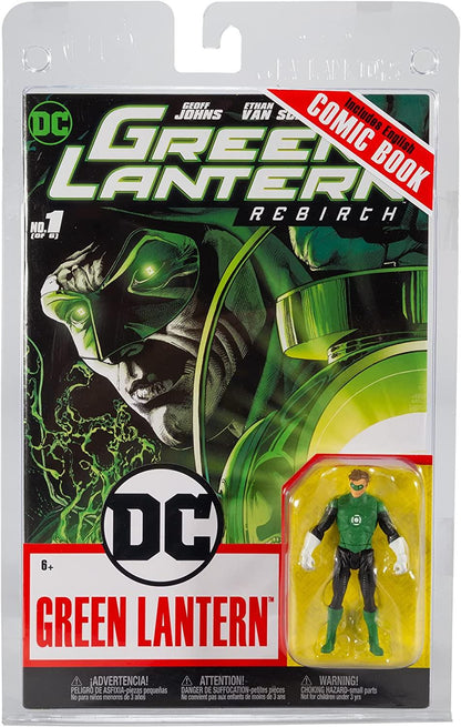 Dc Direct Wv2 Hal Jordan Green Lantern 3in Action Figure W/comic