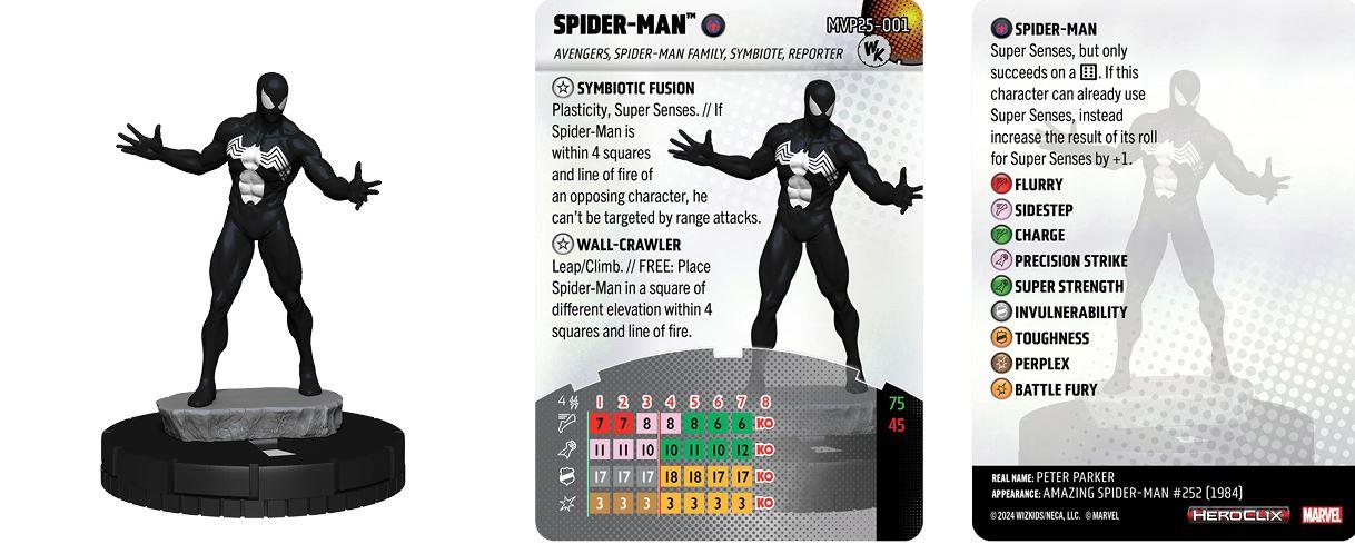 FCBD 2025 Marvel Heroclix Black Suit Spider-Man [MISPRINT Date] by WIZKIDS/NECA