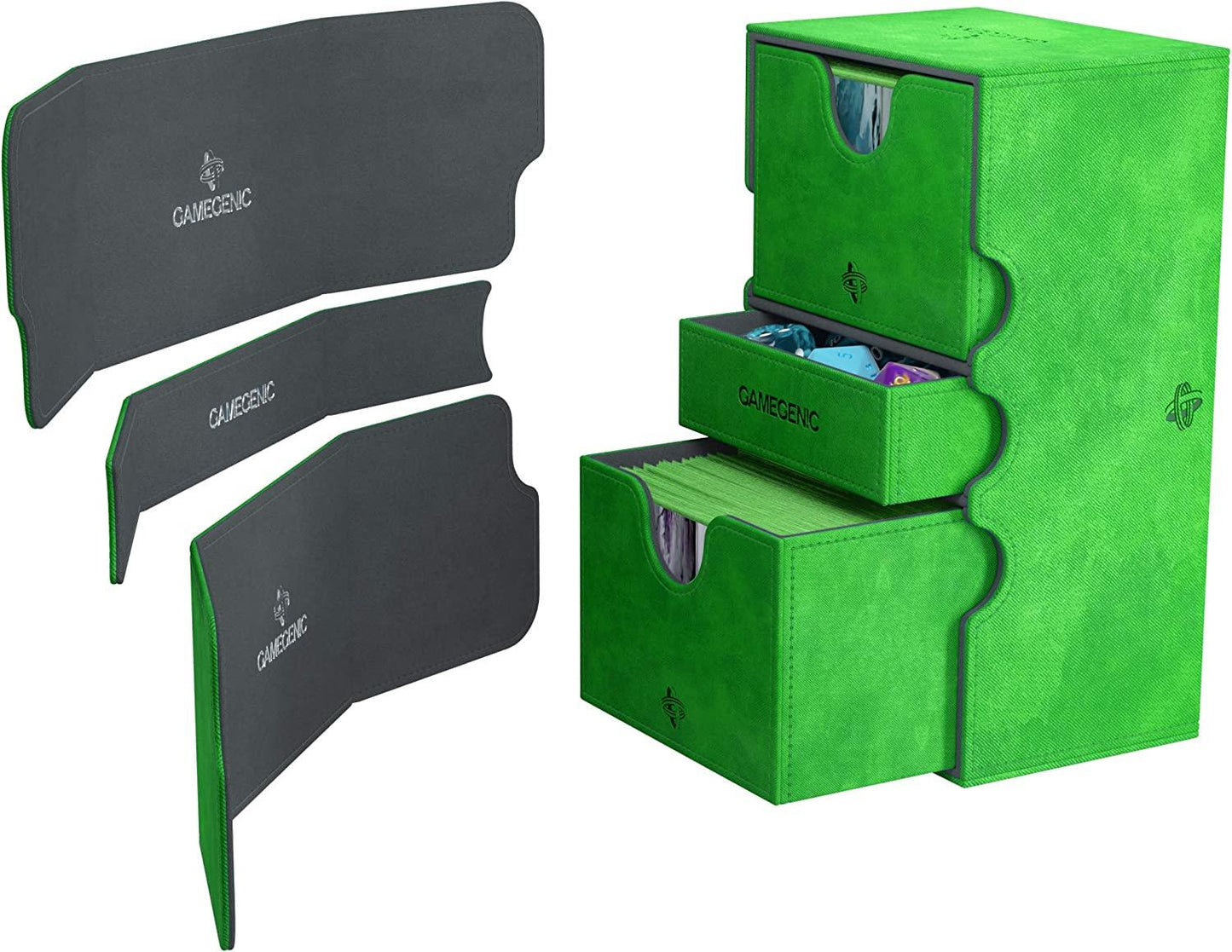 Stronghold Deck Box 200+  Green  TCG Gamegenic