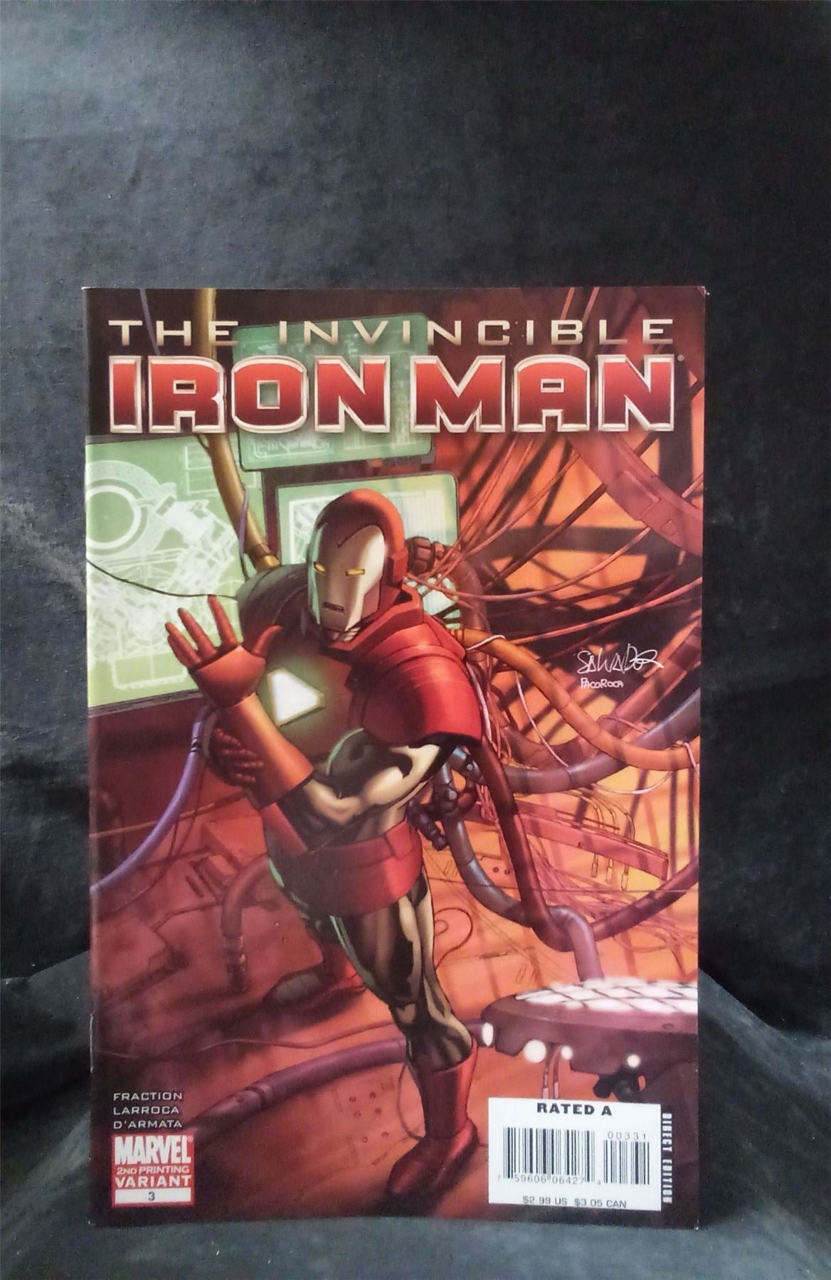 Invincible Iron Man #3 Second Print Cover 2008 Marvel Comics Comic Book